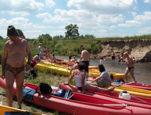 Plavba na kánoích na řece Smědá